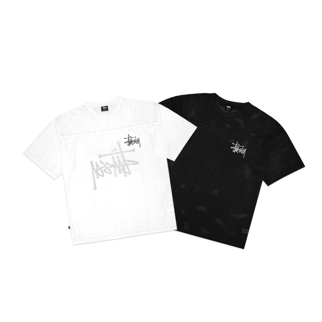 Stussy Stock Logo Mesh Jersey T-Shirt