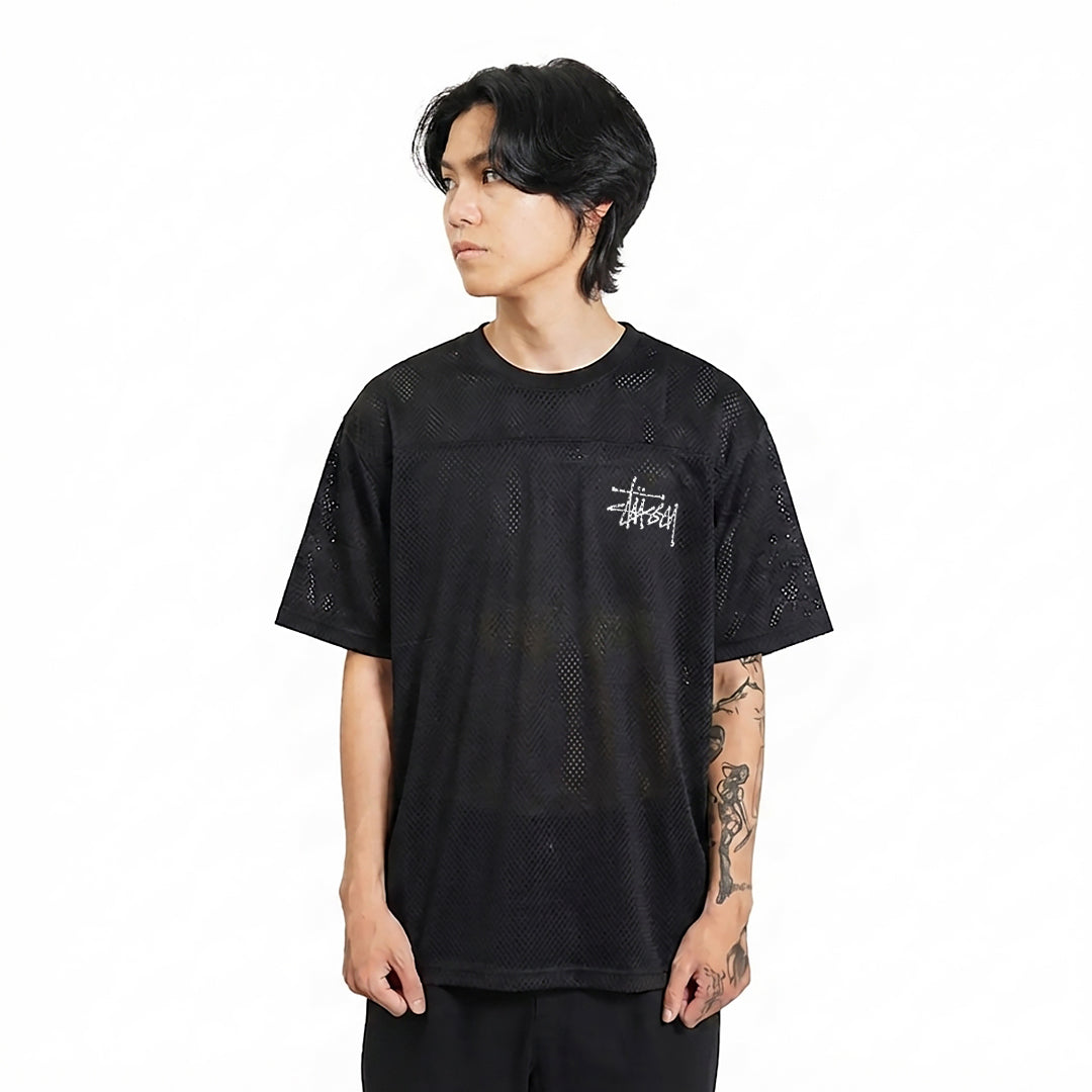 Stussy Stock Logo Mesh Jersey T-Shirt