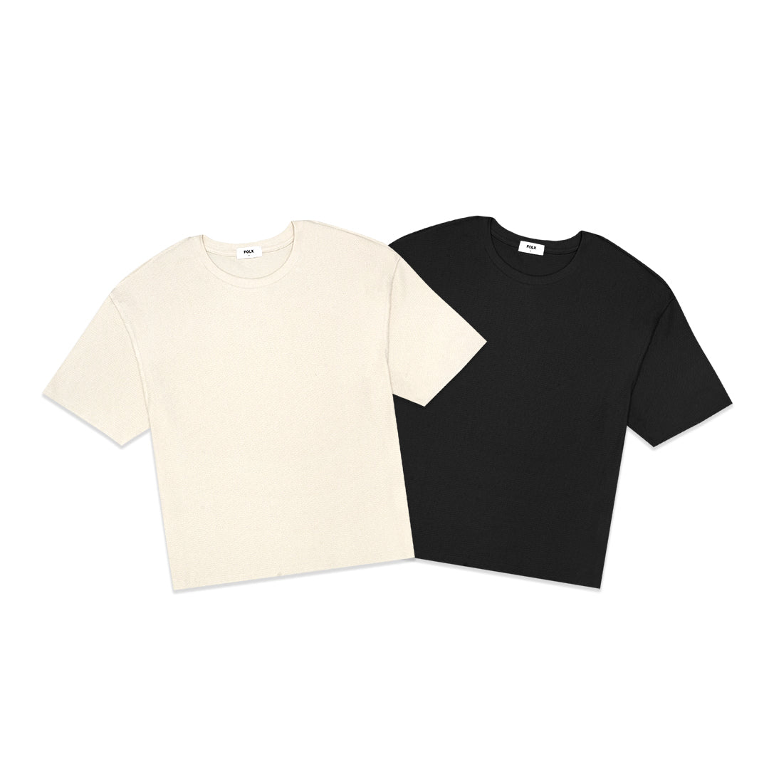 FOLX Reverse Stitch Textured T-Shirt