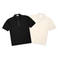 FOLX Tonal Textured Zip Polo Shirt