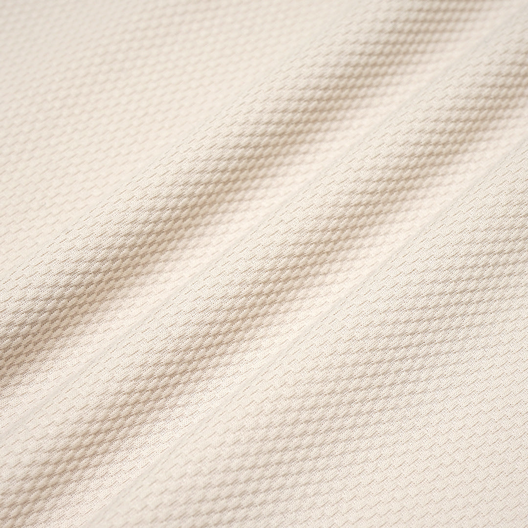 FOLX Tonal Textured Zip Polo Shirt