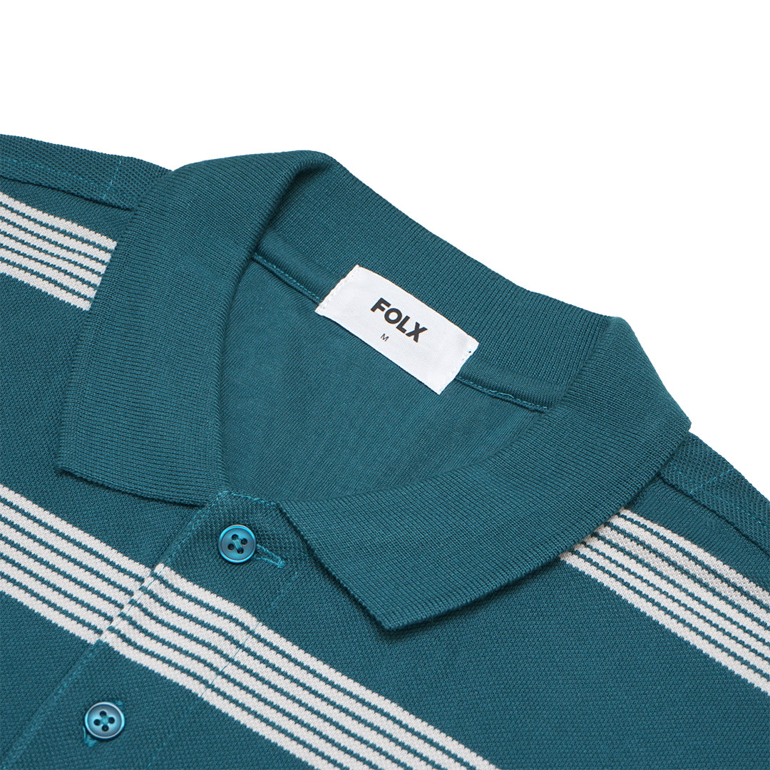 FOLX Retro Line Pique Polo Shirt