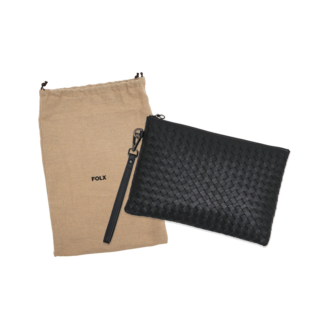 FOLX Intrecciato Classic Clutch