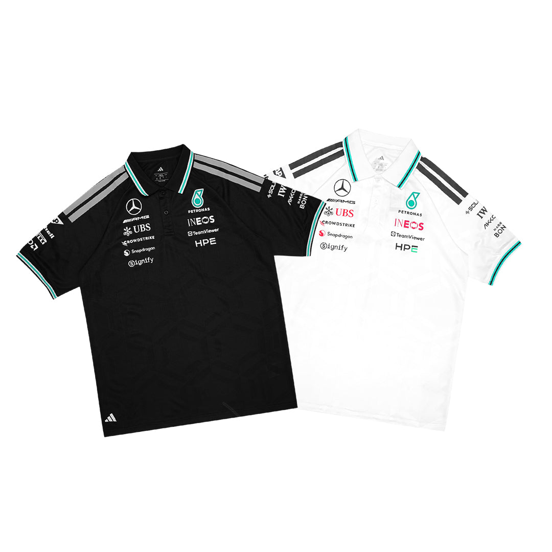 ADD X Mercedes AMG Petronas F1 Team Shoulder Stripes Polo Shirt