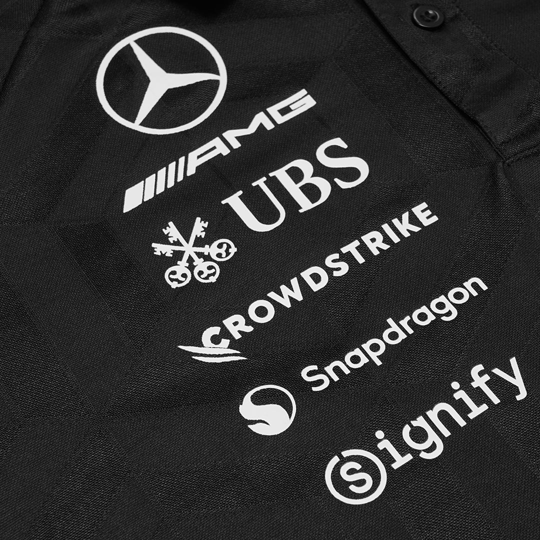 ADD X Mercedes AMG Petronas F1 Team Shoulder Stripes Polo Shirt