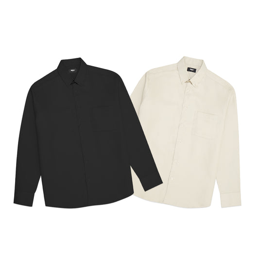 FOLX Refine Textured Pocket Long Sleeve Shirt