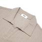 FOLX Geo Textured Open Collar Polo Shirt