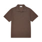 FOLX Geo Textured Open Collar Polo Shirt