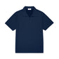 FOLX Geo Textured Open Collar Polo Shirt