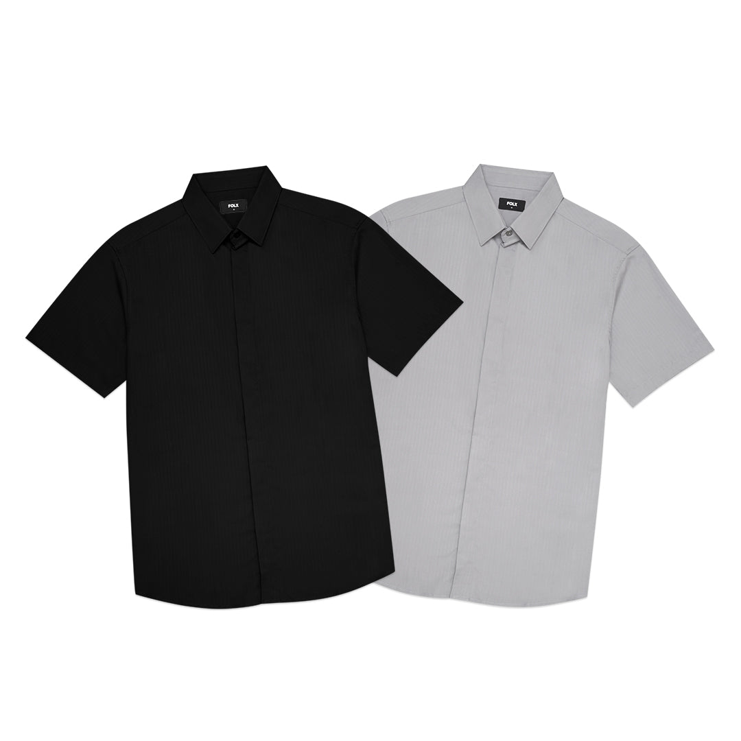 FOLX Refine Textured Short Sleeve Shirt