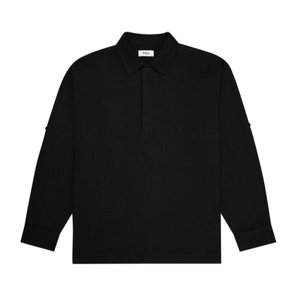 FOLX Relaxed Cotton Popover Long Sleeve Shirt