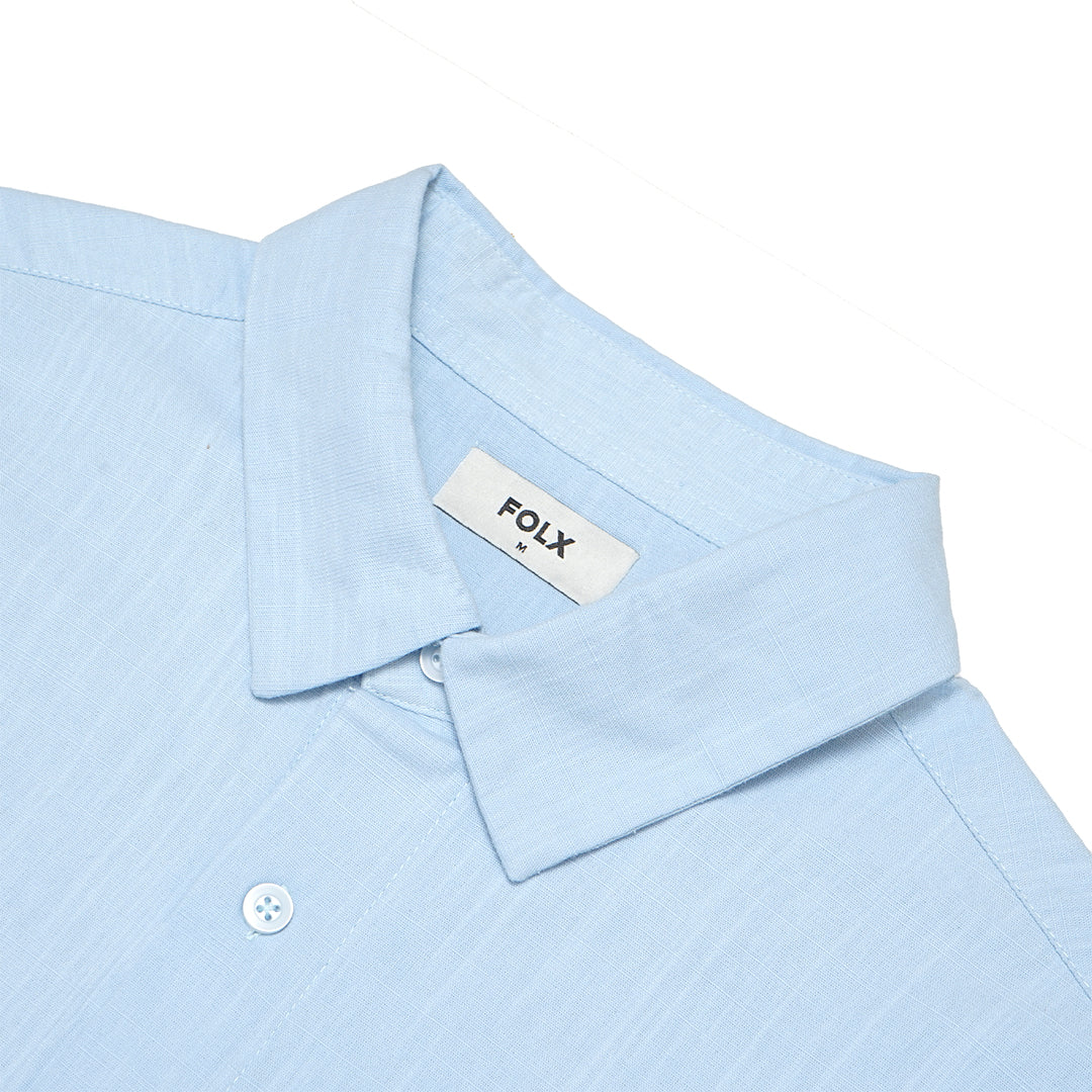FOLX Textured Cotton Long Sleeve Shirt