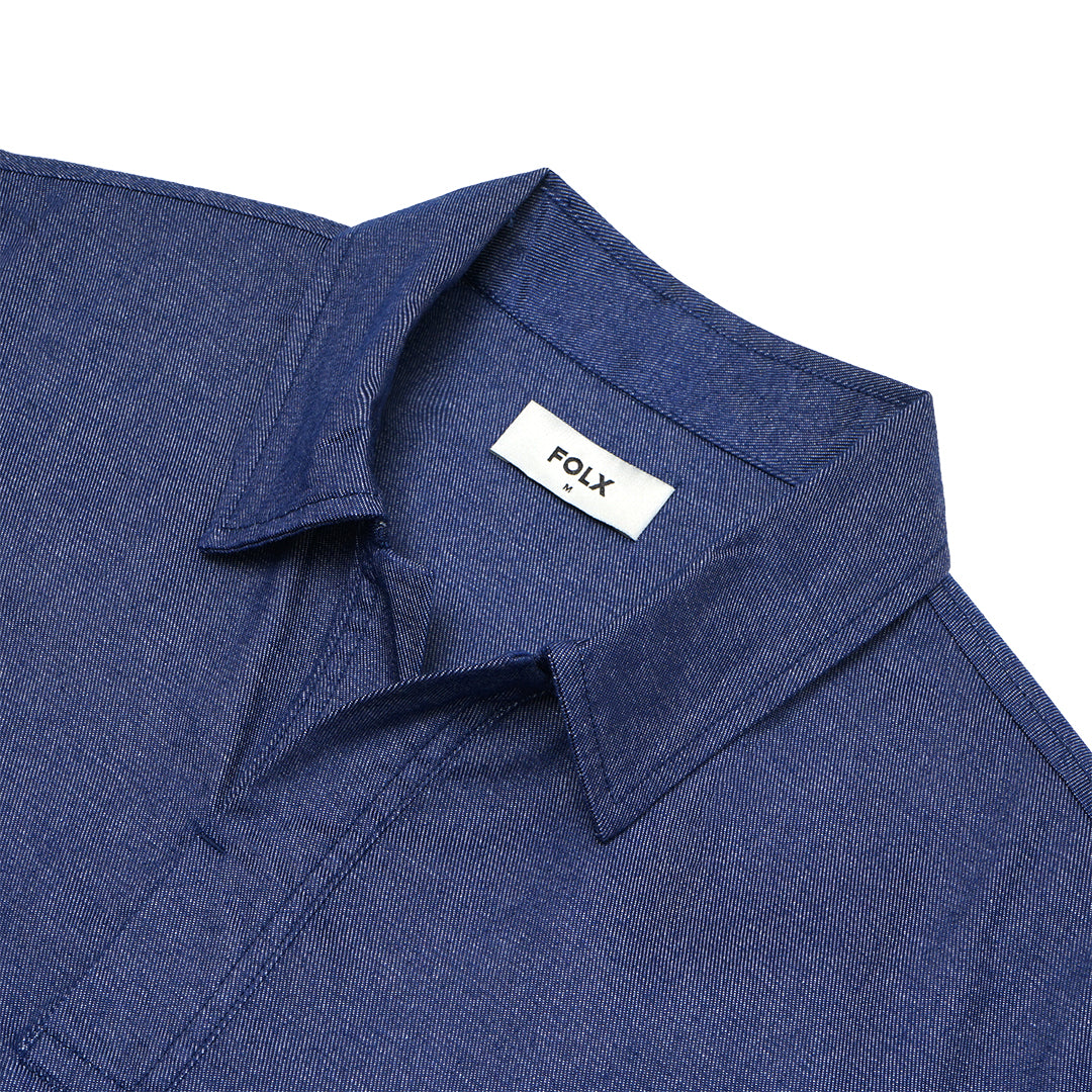FOLX Denim Popover Short Sleeve Shirt