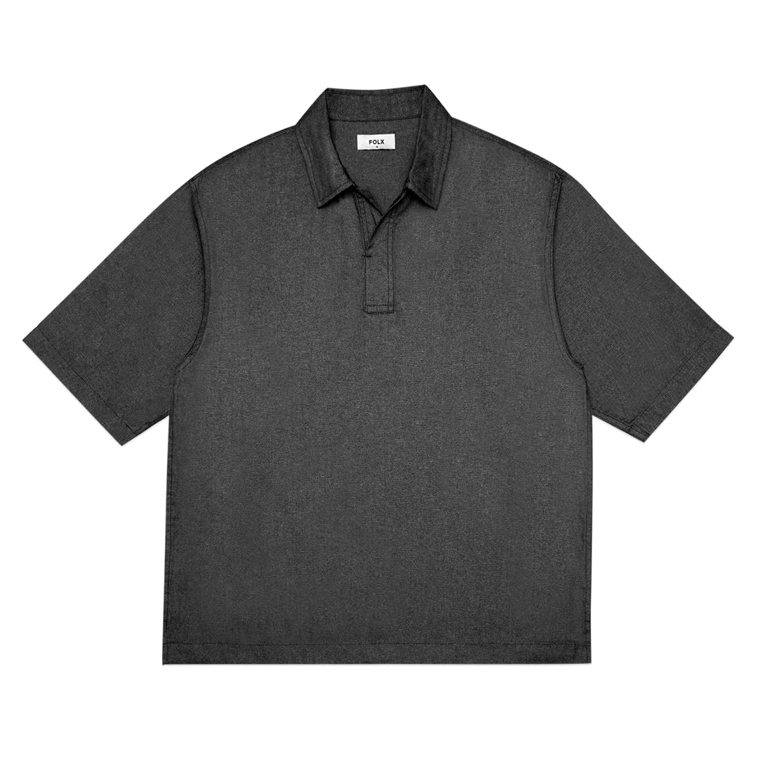 FOLX Denim Popover Short Sleeve Shirt