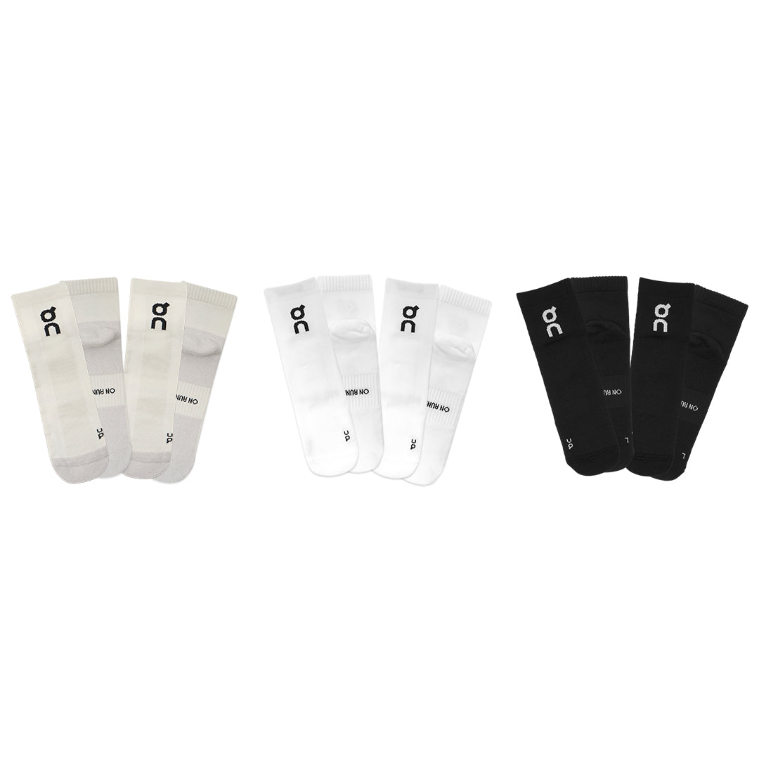 On Cloud Core Run Cushioned Mid Socks 2-Pair Pack