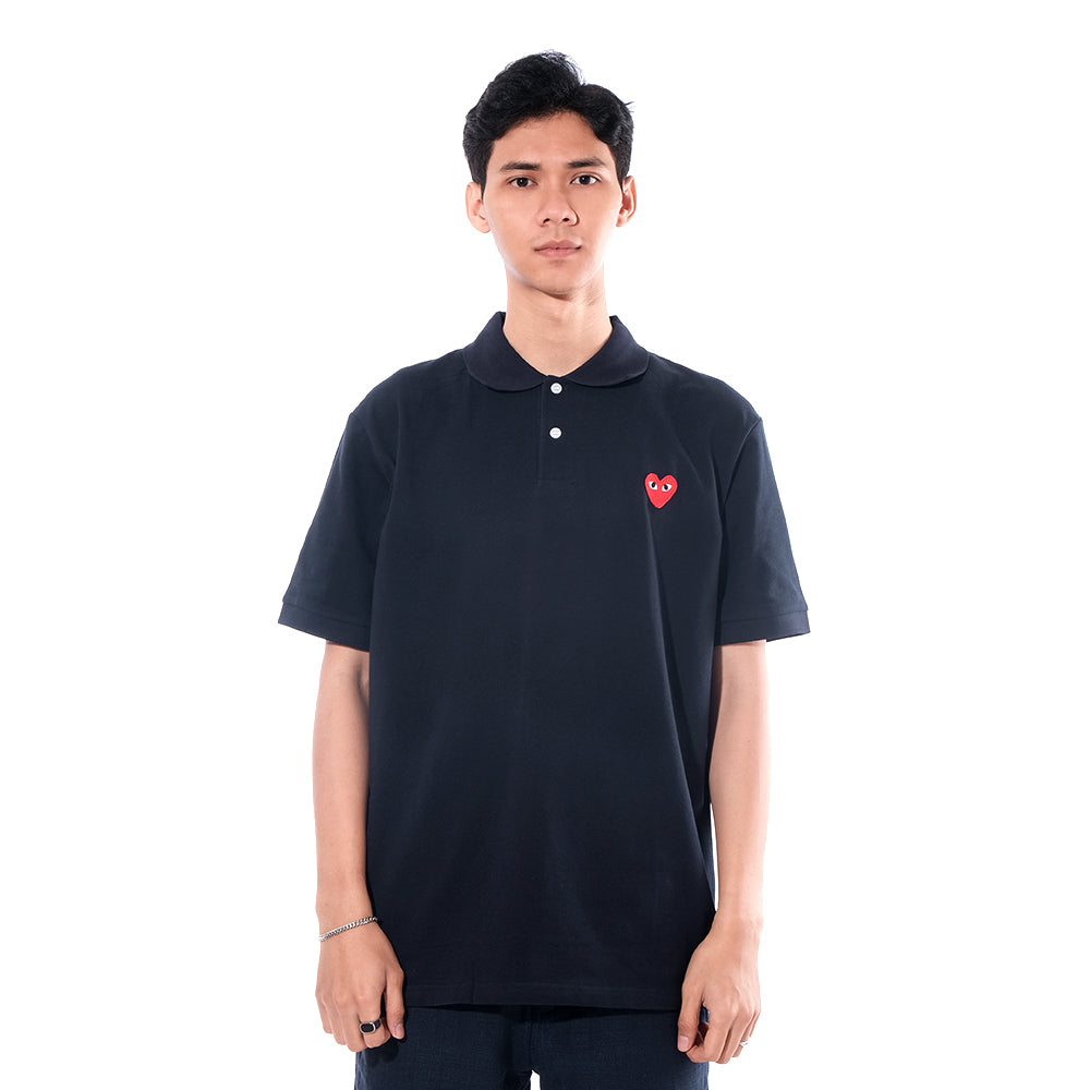 CDG Play Red Heart Polo Shirt