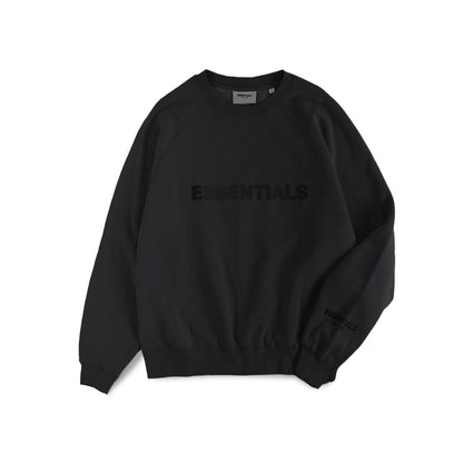 FOG Essentials Black Rubber Logo Sweatshirt