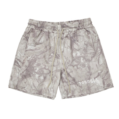 YOUNGLA Tree Camo Sweat Shorts