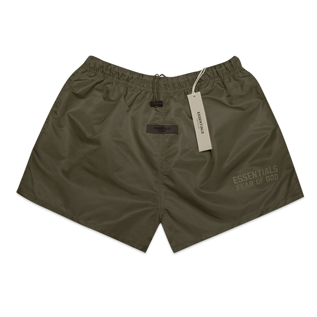 FOG Essentials Velvet Text Running Nylon Shorts