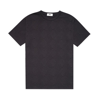 FOLX Jacquard Geometric Textured T-Shirt