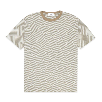FOLX Jacquard Diamond Slash Textured T-Shirt