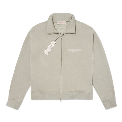 FOG Essentials Chest Solid Velvet Text Full-Zip Jacket