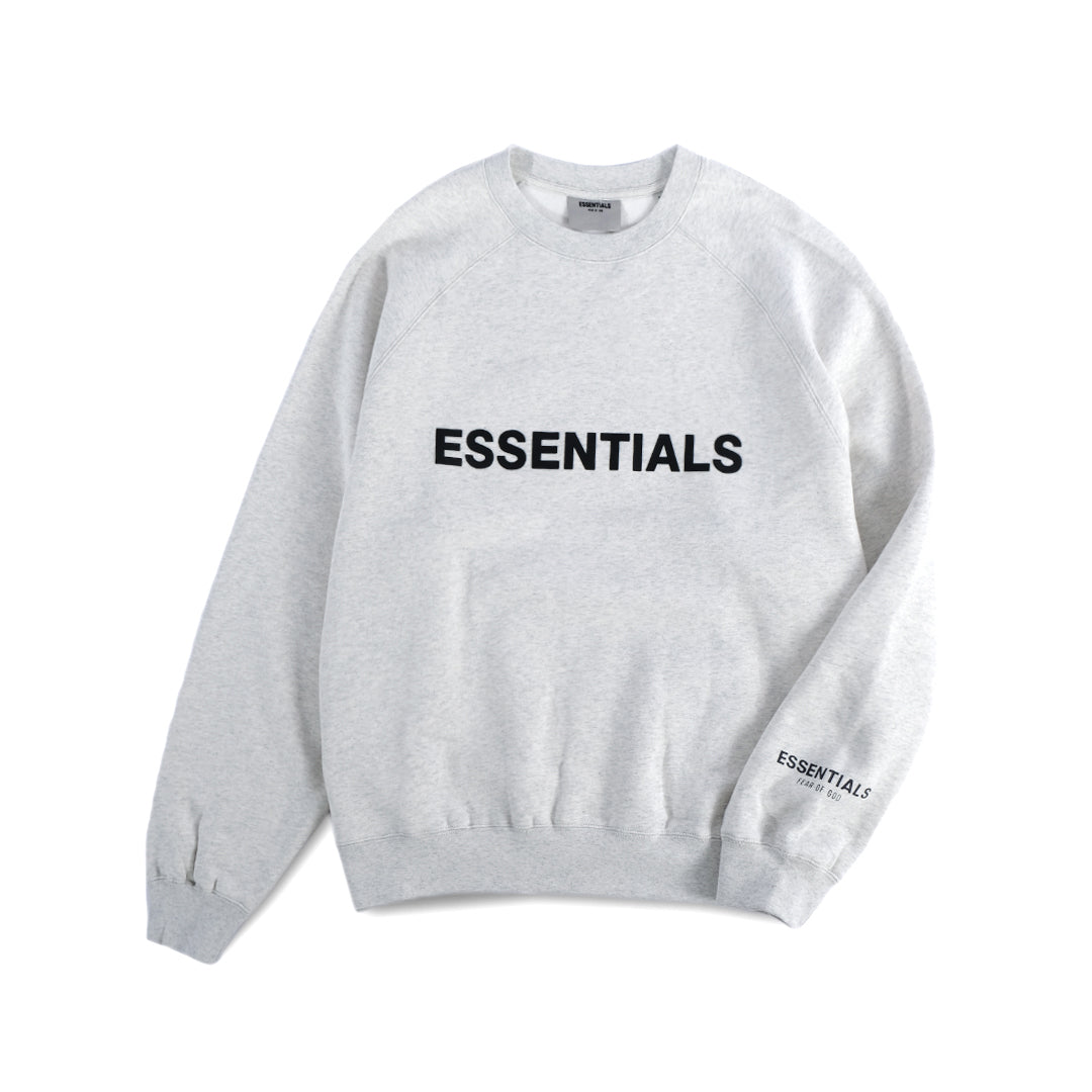 FOG Essentials Black Rubber Logo Sweatshirt