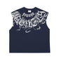 YOUNGLA Scripted Cut-Off Sleeveless T-Shirt