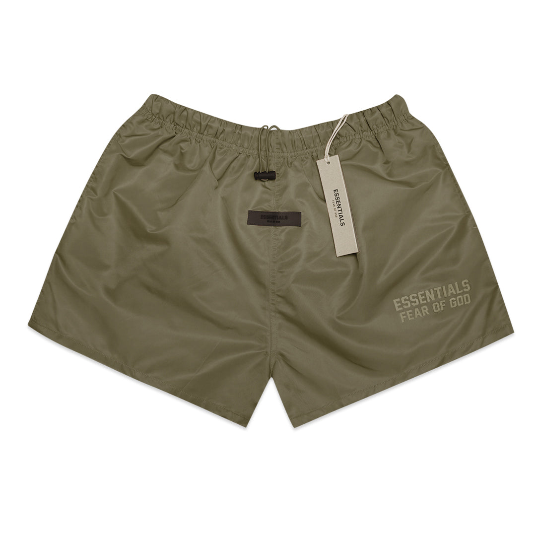 FOG Essentials Velvet Text Running Nylon Shorts