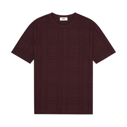 FOLX Geometric Square Textured T-Shirt