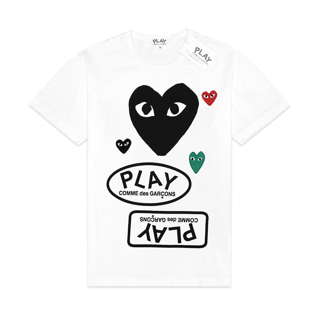 CDG Play Multiple Heart Patch T-Shirt