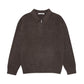 Suare Half Zip-Up Faux-Wool Knit Jacket
