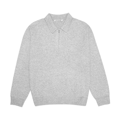 Suare Half Zip-Up Faux-Wool Knit Jacket
