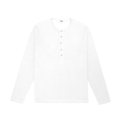 FOLX Waffle Henley Long Sleeve T-Shirt