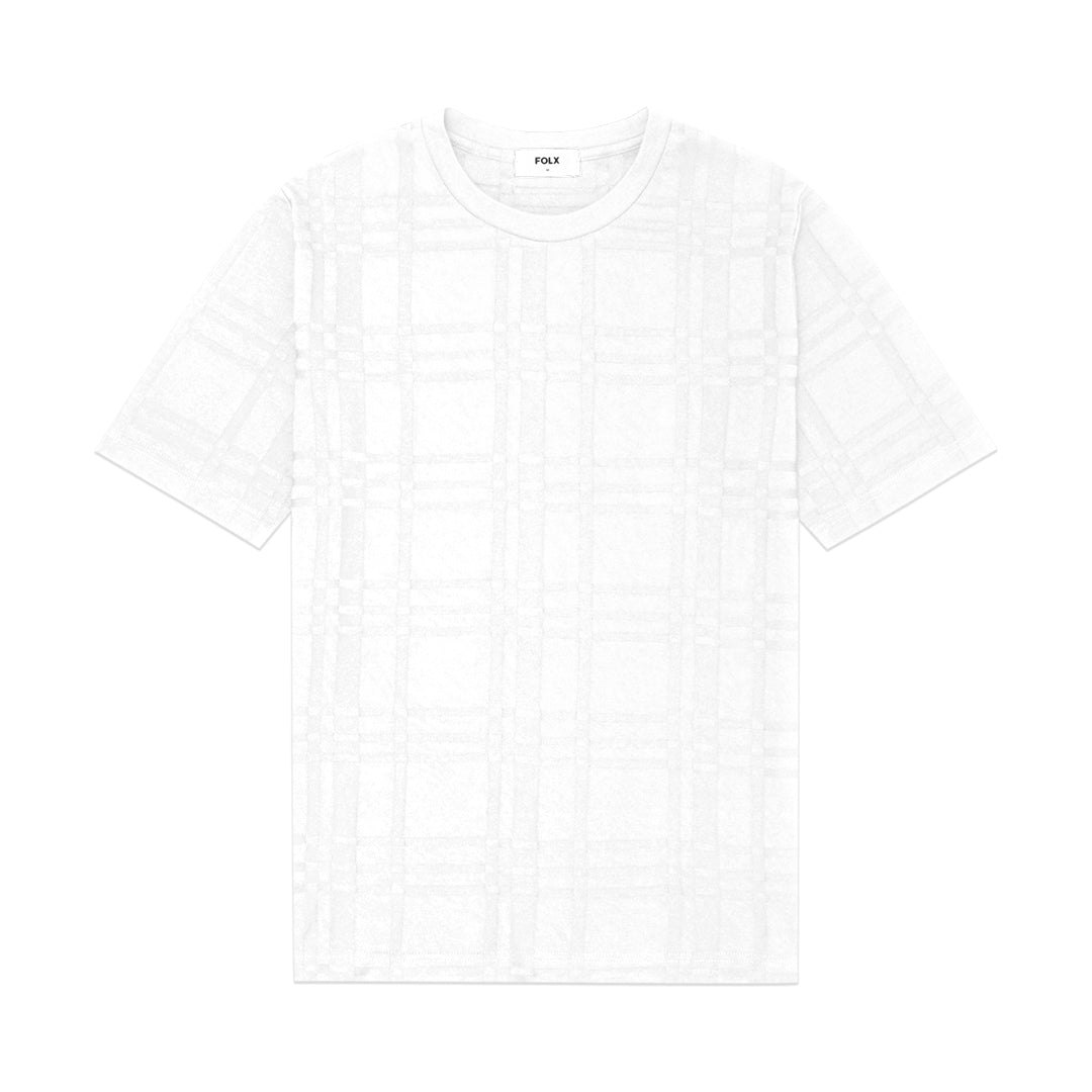 FOLX Geometric Square Textured T-Shirt