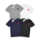 CDG Play Double Stack Hearts Patch T-Shirt