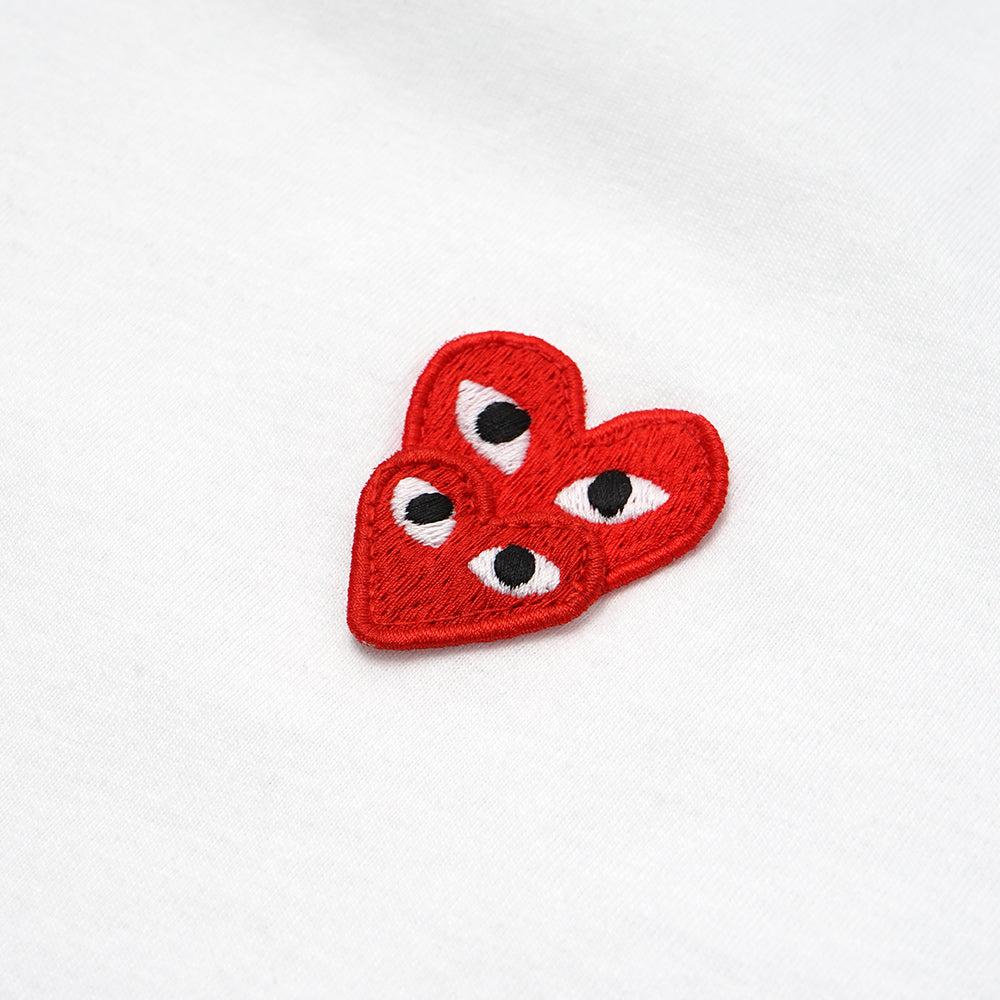 CDG Play Double Stack Hearts Patch T-Shirt