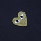 CDG Play Golden Heart Patch T-Shirt