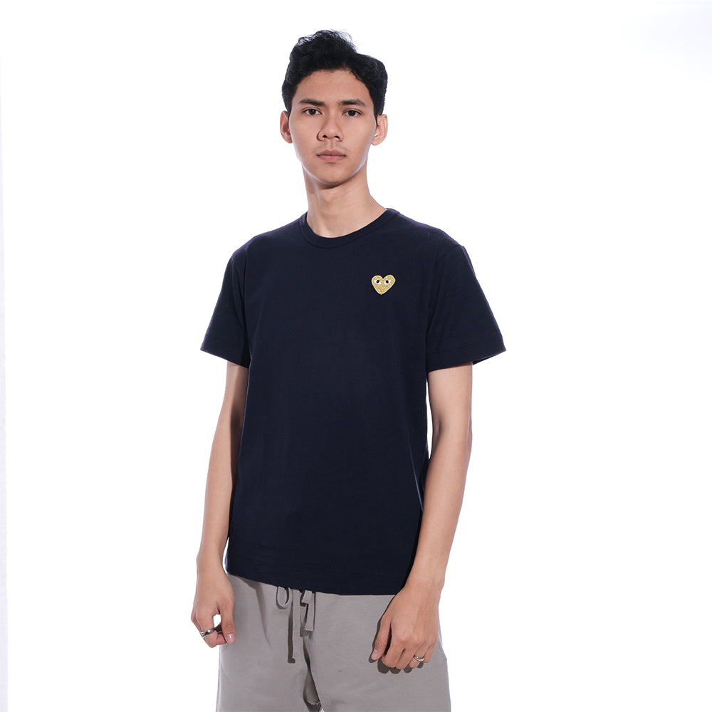 CDG Play Golden Heart Patch T-Shirt