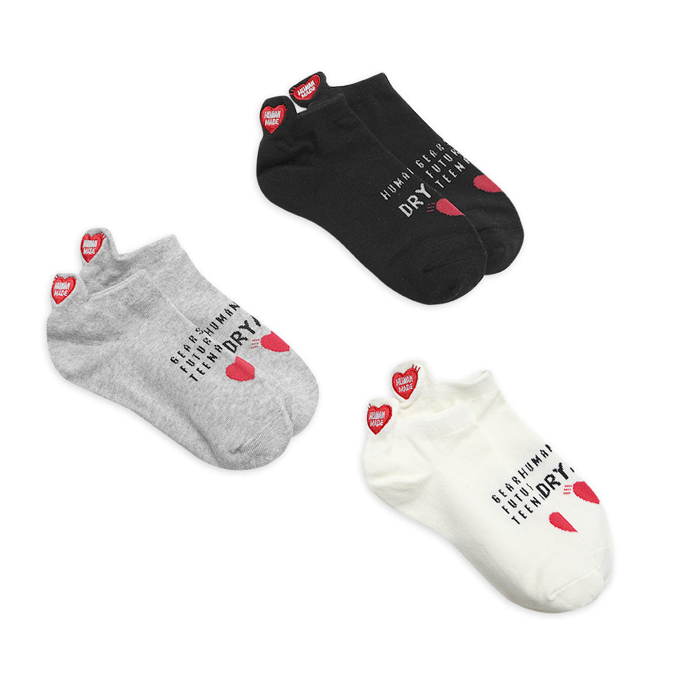 HMD Heart Embroidery No Show Socks