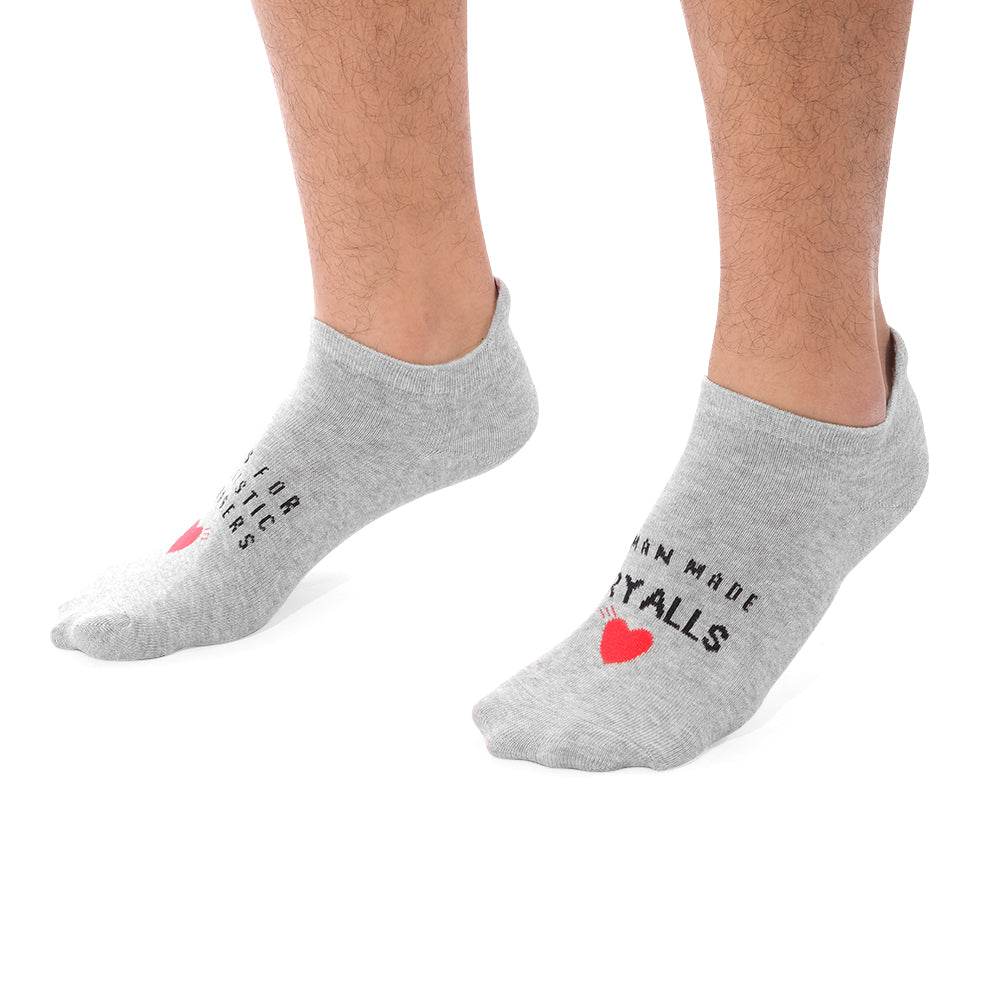 HMD Heart Embroidery No Show Socks