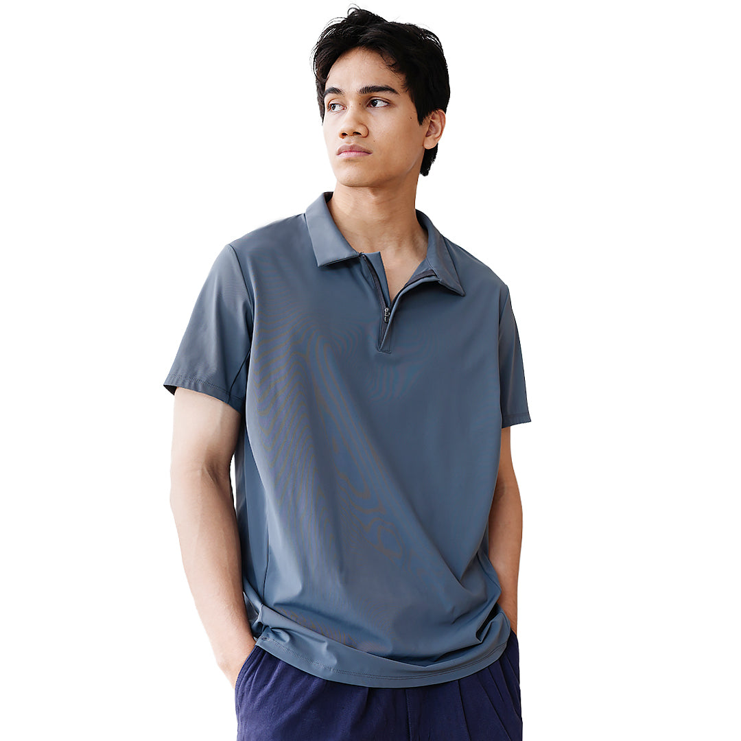 FOLX Active Luxtreme Front Zip Polo Shirt