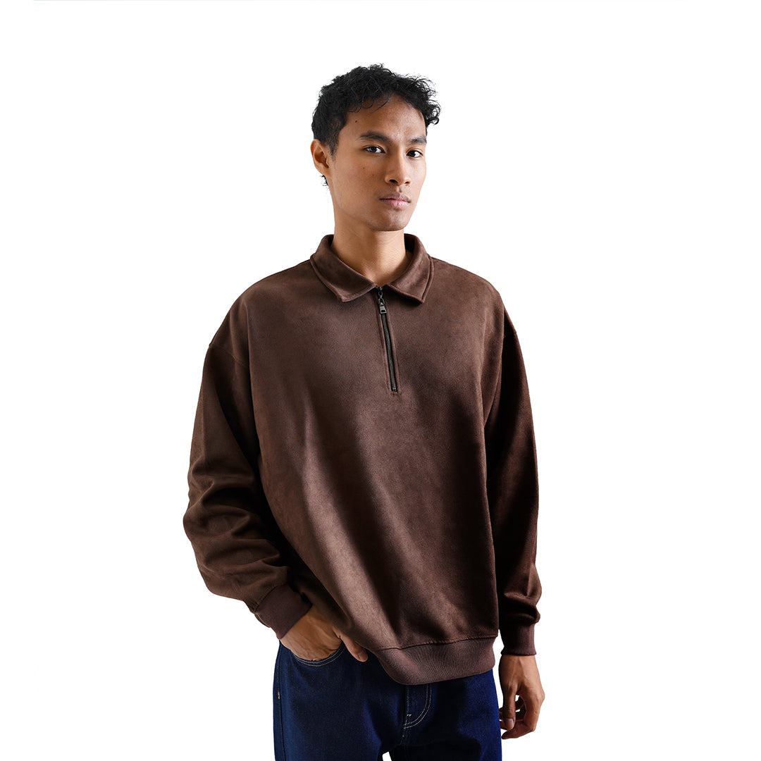 FOLX Velvet Quarter Zip Jacket