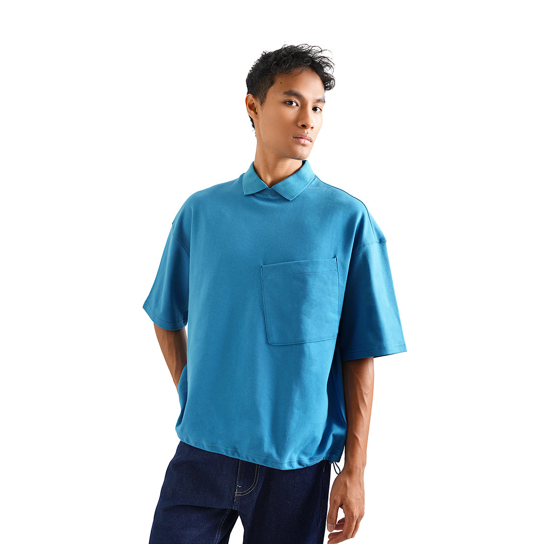 FOLX Polo Collar Oversize T-Shirt