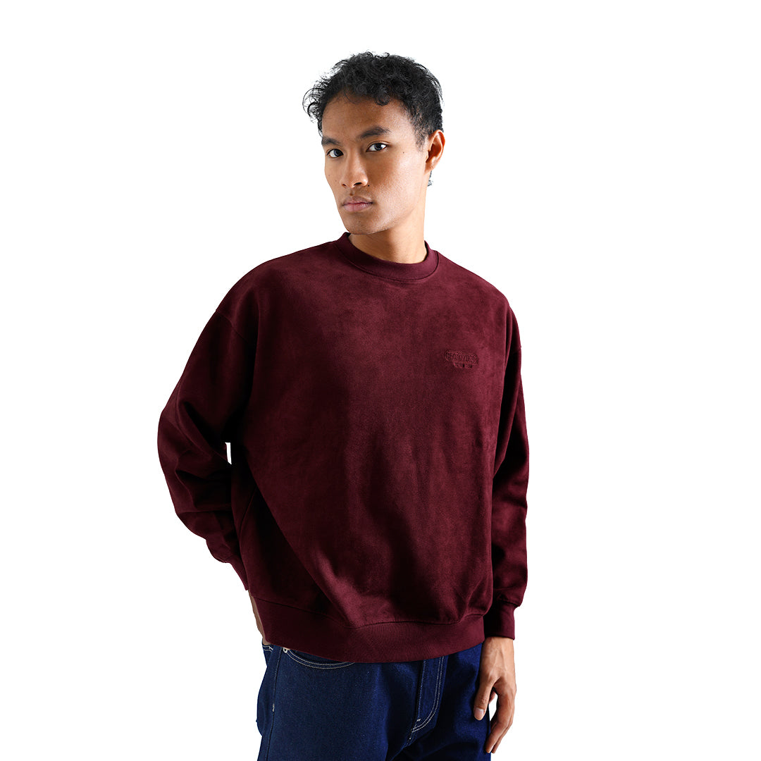 FOLX Oversized Velvet Sweatshirt