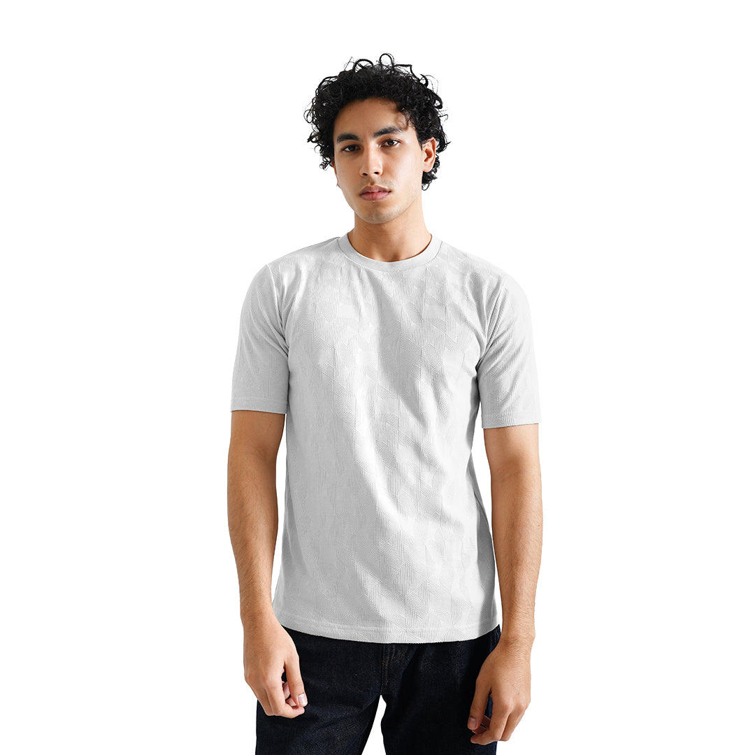 FOLX Jacquard Geometric Triangle T-Shirt