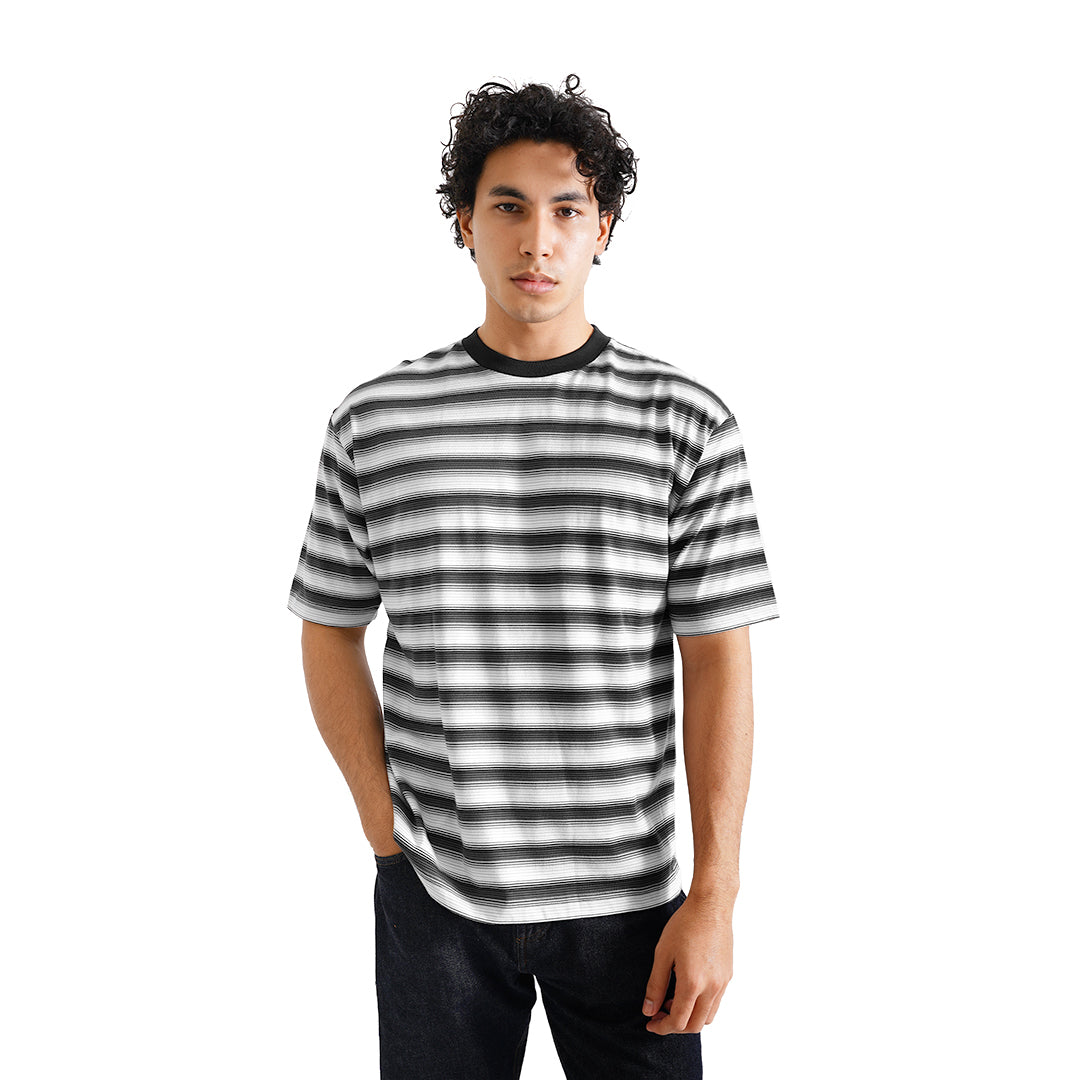 FOLX Oversized Gradient Stripes T-Shirt