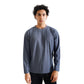 FOLX Jacquard Diamond Slash Textured Long Sleeve T-Shirt