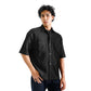 FOLX Double Pockets Textured Short Sleeve Shirt