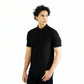 FOLX Solid Striped Texture Polo Shirt